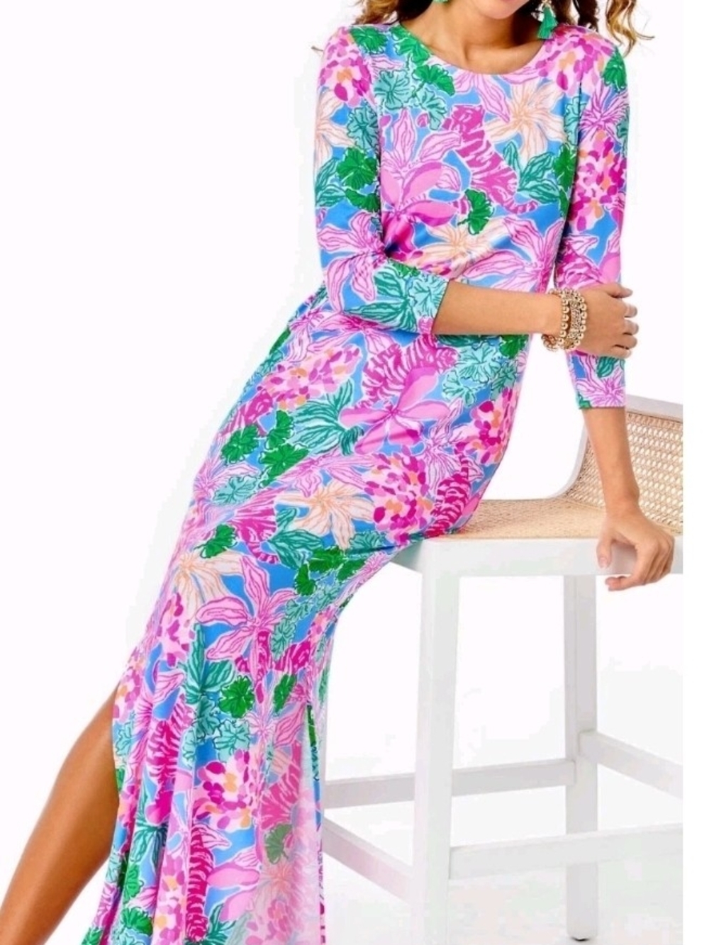 Lilly Pulitzer Morgann Maxi Dress Tigers Lair Size Large Preloved